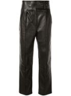 Petar Petrov Hira High-rise Leather Trousers - Black