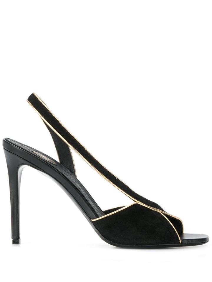 Balmain Metallic Trim Pumps - Black