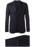 Tagliatore Contrast Trim Dinner Jacket, Men's, Size: 50, Blue, Wool/cupro
