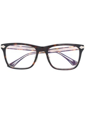 Gucci Eyewear - Embossed Titanium Square Glasses - Men - Acetate/titanium - 54, Brown, Acetate/titanium