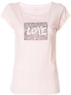 Marc Cain Sequin Patch T-shirt - Pink & Purple