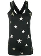 Philipp Plein Fitted Signature Symbols Vest - Black