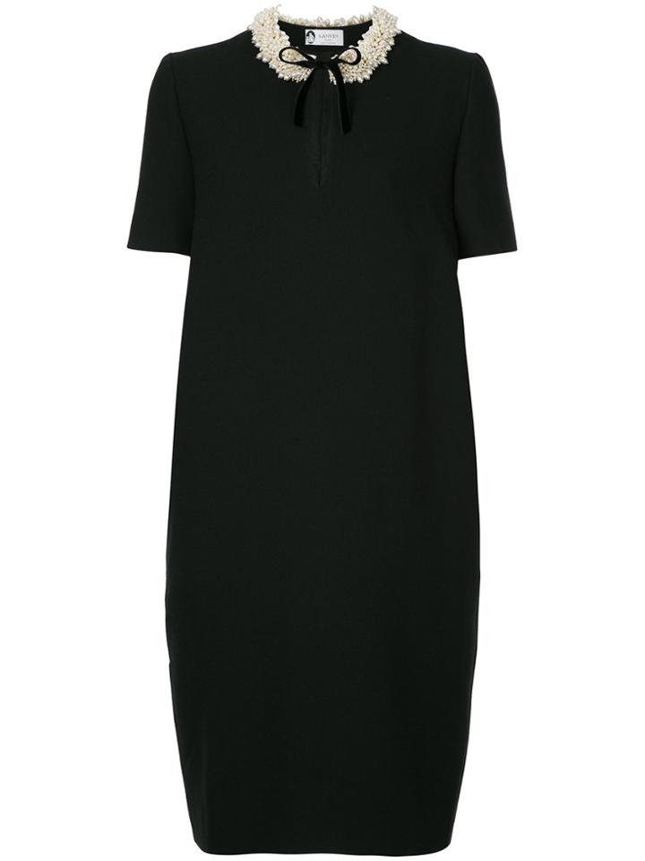 Lanvin Pearl Collar Dress - Black