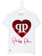 Philipp Plein Junior Teen Embellished T-shirt - White