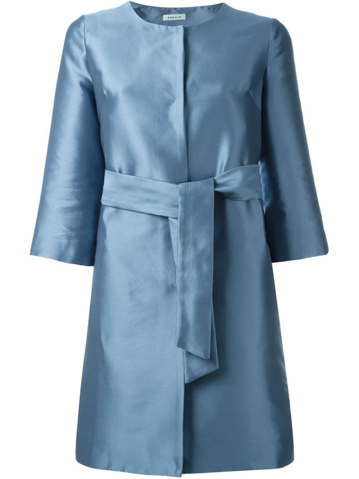 P.a.r.o.s.h. 'pulp' Coat, Women's, Size: Large, Blue, Polyester/silk