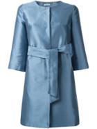 P.a.r.o.s.h. 'pulp' Coat, Women's, Size: Large, Blue, Polyester/silk