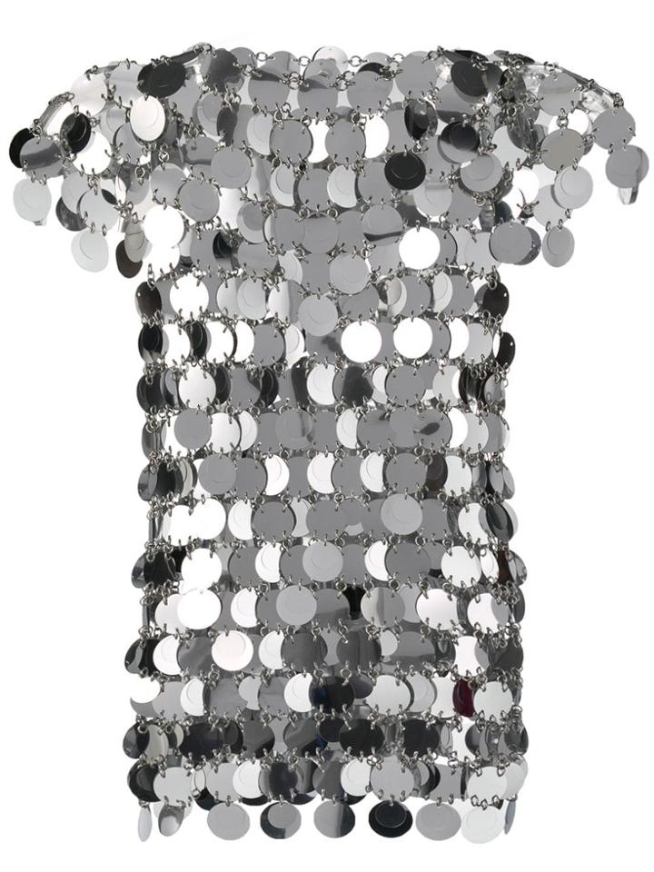Paco Rabanne Ring Appliqué Top - Metallic