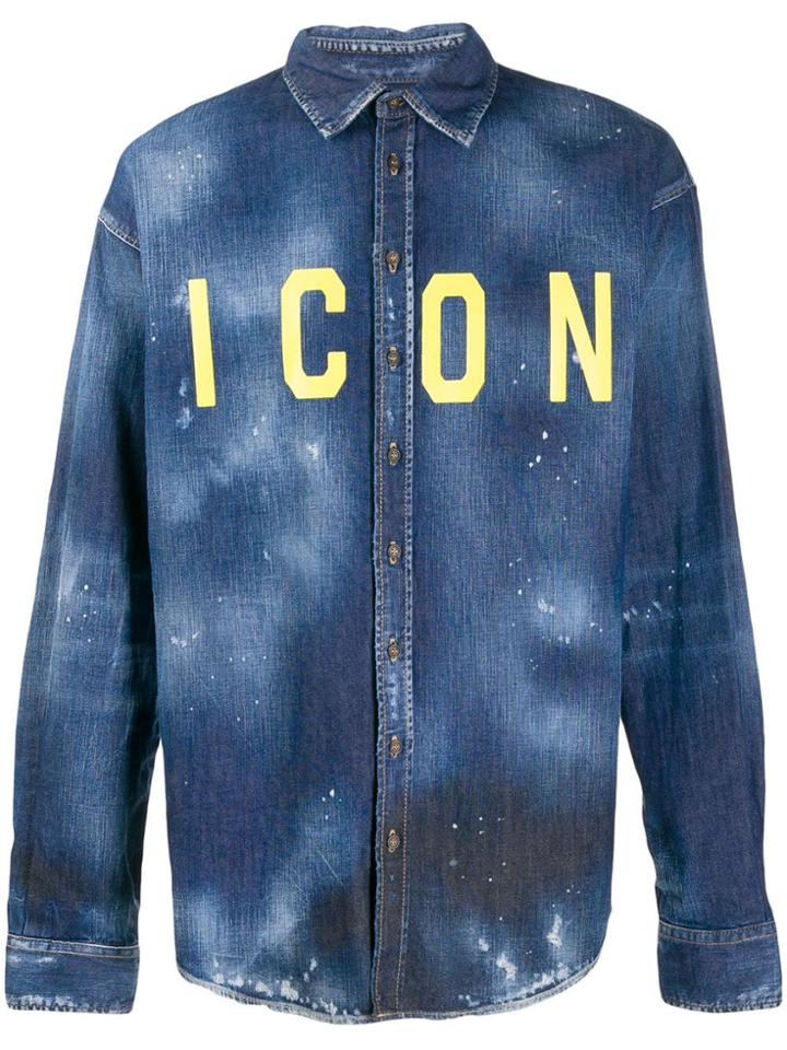 Dsquared2 Icon Denim Shirt - Blue