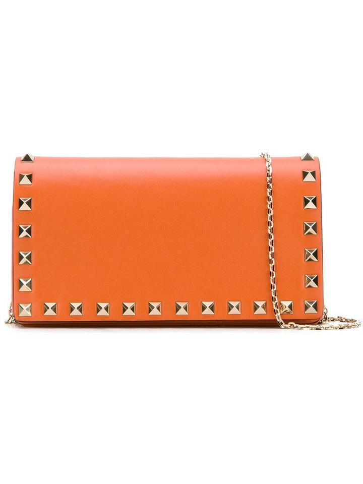 Valentino Valentino Garavani Rockstud Crossbody Bag, Women's, Yellow/orange, Leather