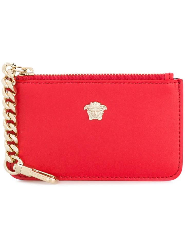 Versace Medusa Zipped Chain Purse - Red