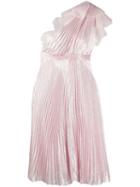 Giambattista Valli Pleated One Shoulder Dress - Pink
