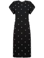 Proenza Schouler Metal Embroidered Dress - Black