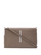 Rick Owens Stripe Detail Crossbody Bag - Grey