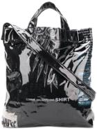 Comme Des Garçons Shirt Logo Print Tote Bag - Black