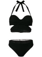 Gentry Portofino Two-piece Tulle Bikini - Black