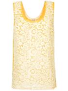 Miu Miu Lace Tank Top - Yellow