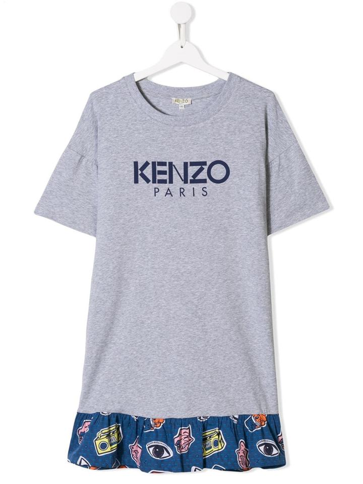 Kenzo Kids Teen T-shirt Dress - Grey