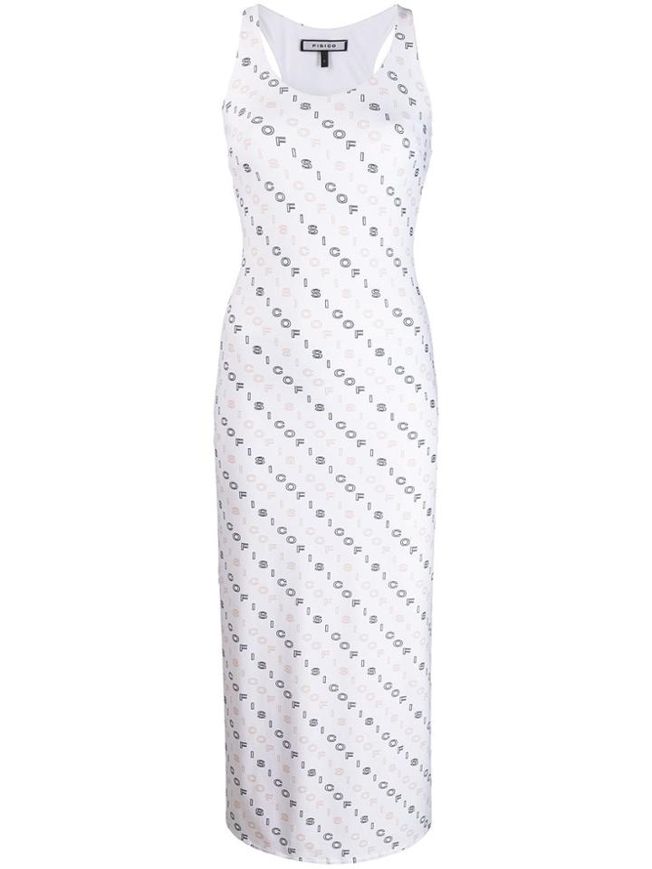 Fisico Logo Print Tank Dress - White
