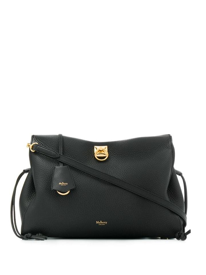Mulberry Iris Heavy Grain Tote Bag - Black