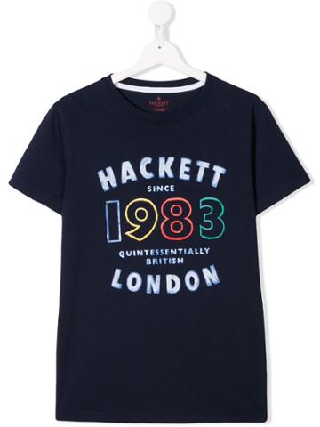 Hackett Kids Teen Logo Print T-shirt - Blue
