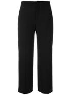 Pt01 Cropped Wide Leg Trousers - Black