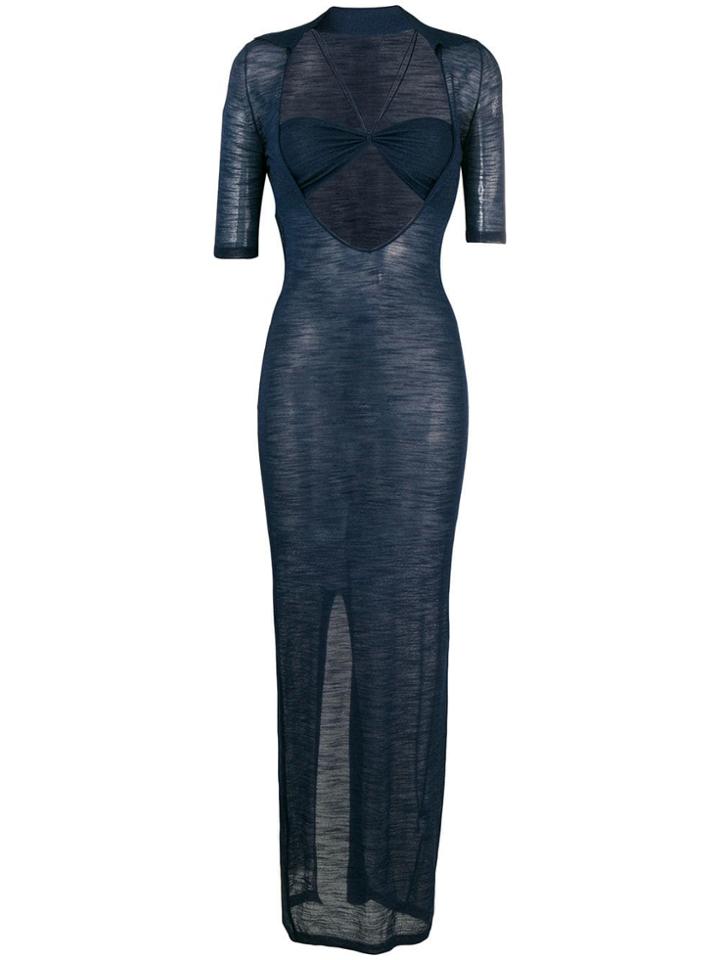 Jacquemus Piana Long Dress - Blue