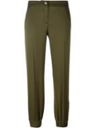 Alexander Mcqueen Cropped Trousers, Women's, Size: 44, Green, Silk