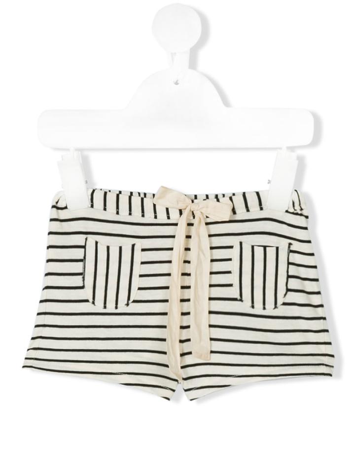 Babe And Tess - Striped Shorts - Kids - Cotton - 18 Mth, White