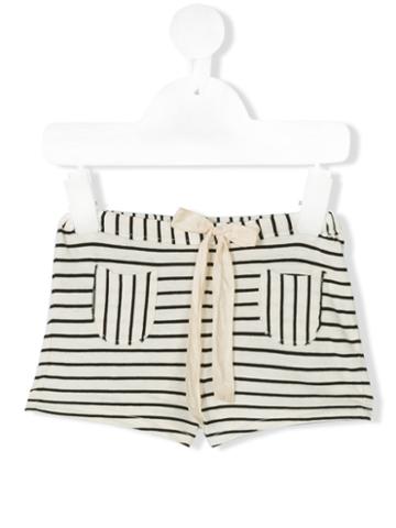 Babe And Tess - Striped Shorts - Kids - Cotton - 18 Mth, White