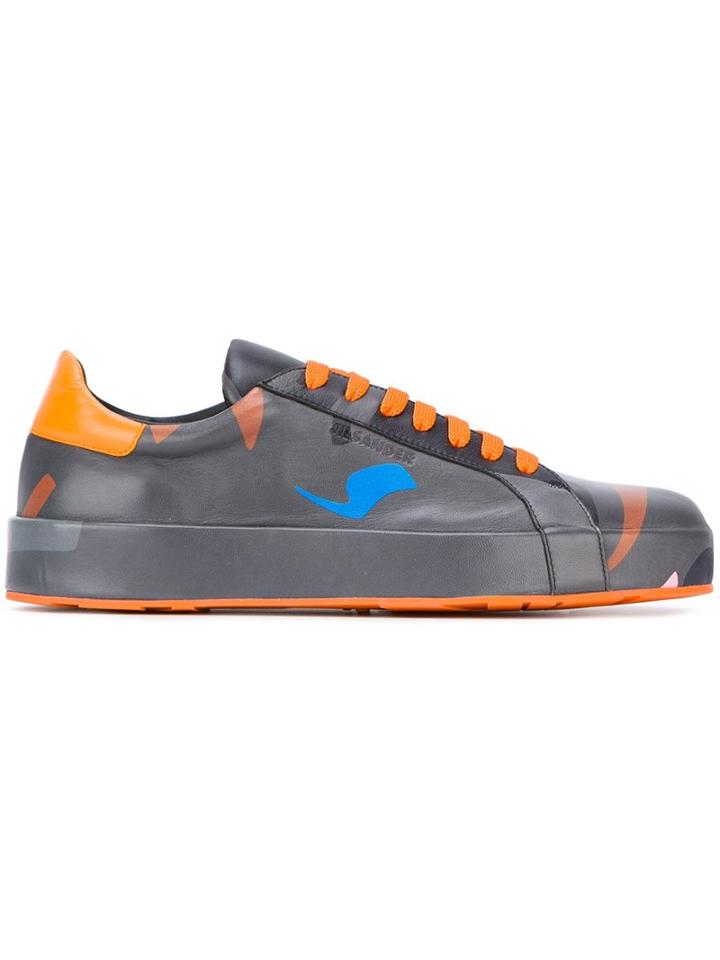 Jil Sander Abstract Print Sneakers