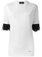 Dsquared2 Lace Cuffs T-shirt, Women's, Size: Xxs, White, Cotton/polyamide