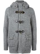 Bark Hooded Duffle Coat, Men's, Size: Medium, Grey, Nylon/wool