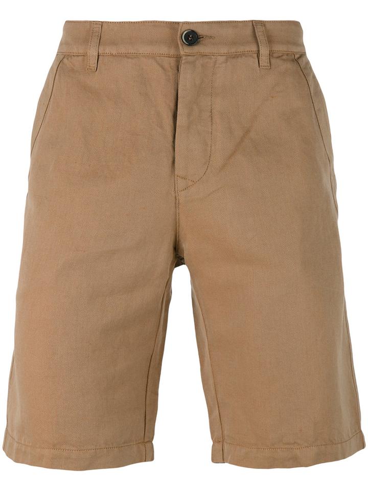 Barena Classic Shorts, Men's, Size: 50, Brown, Cotton/linen/flax