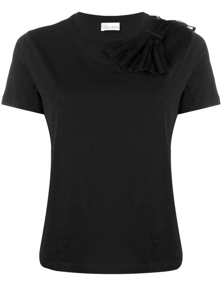 Red Valentino Bow Ribbon T-shirt - Black