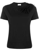 Red Valentino Bow Ribbon T-shirt - Black