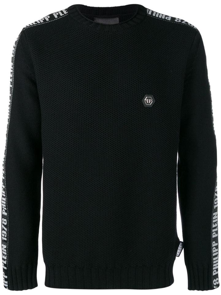 Philipp Plein Logo Appliqué Jumper - Black