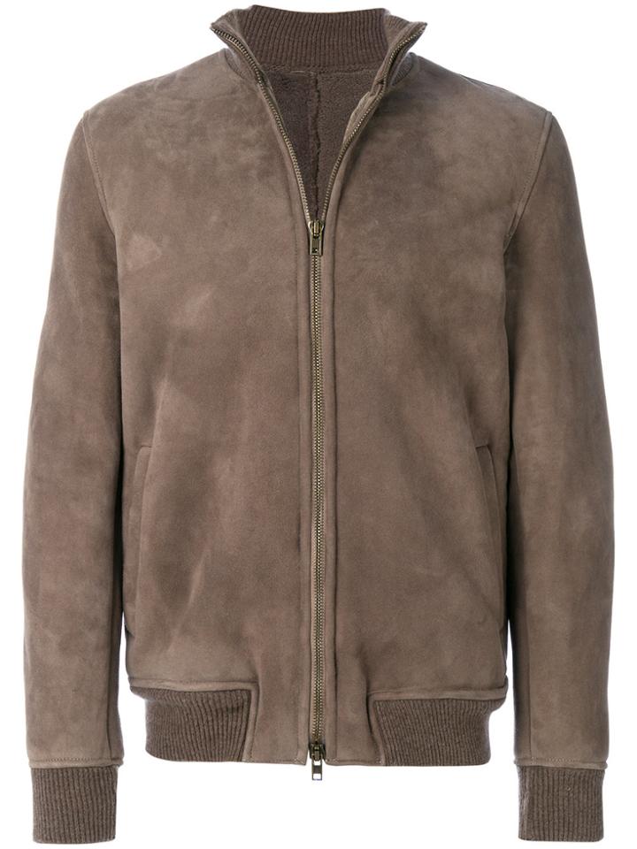 Salvatore Santoro Zipped Bomber Jacket - Grey