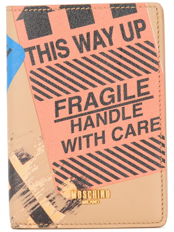 Moschino Parcel Print Wallet - Brown