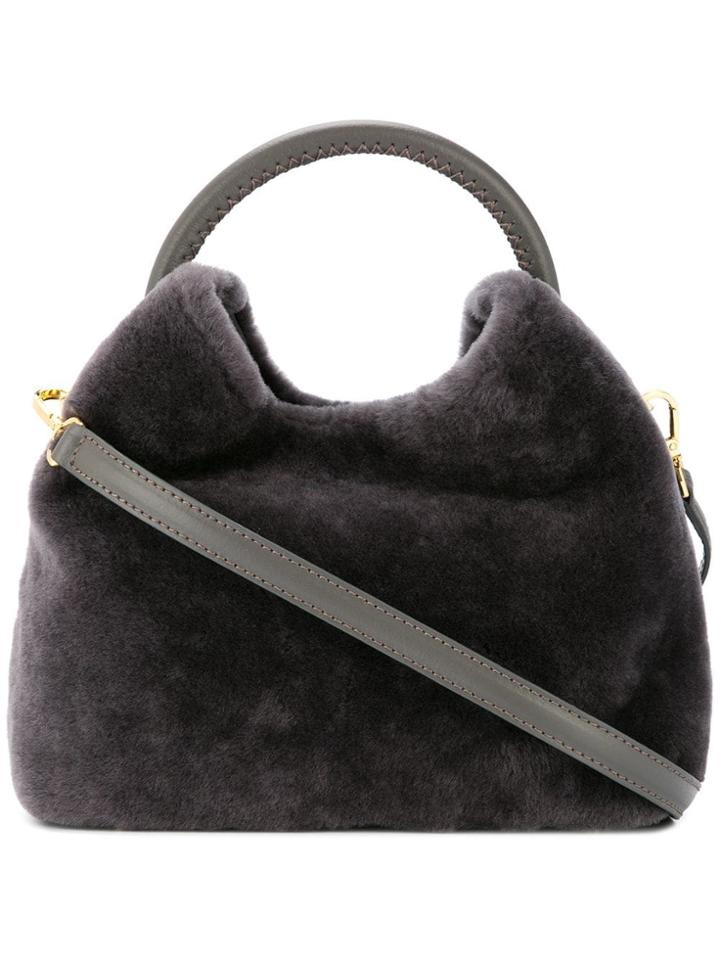 Elleme Textured Satchel Bag - Grey