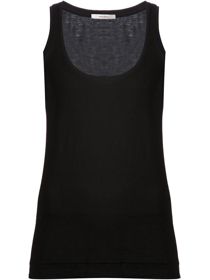 Adam Lippes Basic Tank, Women's, Size: Small, Black, Cotton