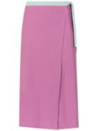 Adriana Degreas Knot Detail Skirt - Pink & Purple