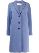 Harris Wharf London Single-breasted Fitted Coat - Blue