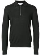 Salvatore Ferragamo Polo Zipped Jumper - Brown
