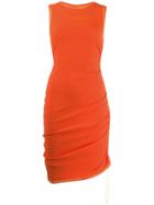 Miaou Drawstring Short Dress - Orange