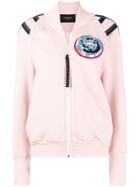 Mr & Mrs Italy Patched Bomber Jacket - Pink