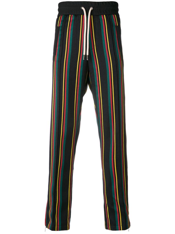 Palm Angels Striped Joggers - Black