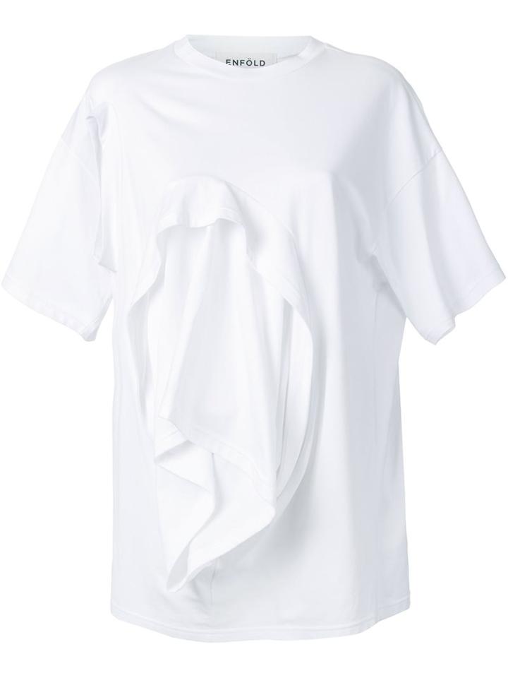 Enföld Deconstructed T-shirt, Women's, Size: 38, White, Cotton