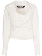 Jacquemus Fitted Wrap Blouse - White