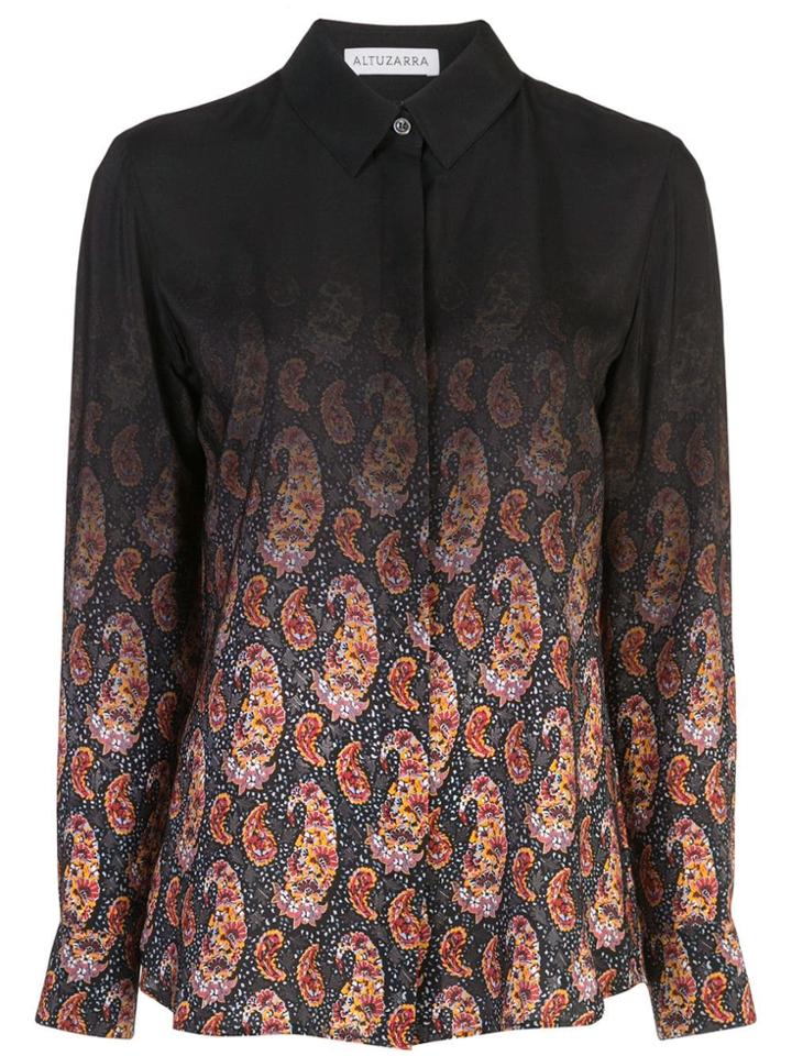 Altuzarra Chika Gradient Paisley Print Shirt - Black