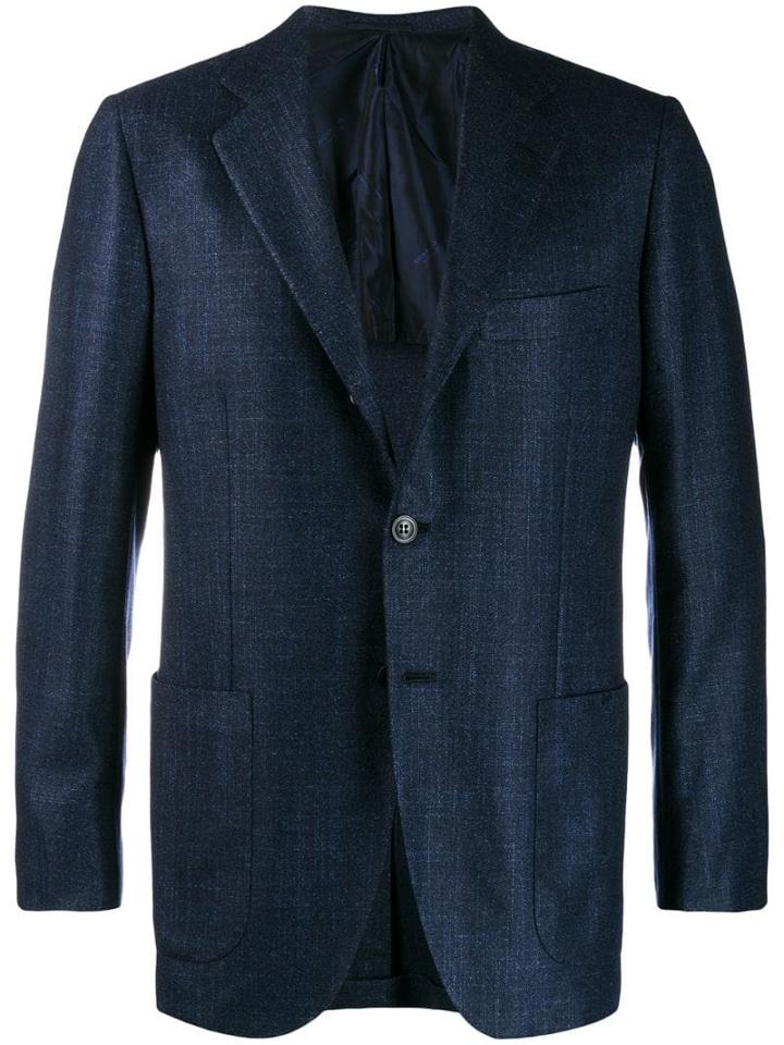 Kiton Woven Jacket - Blue